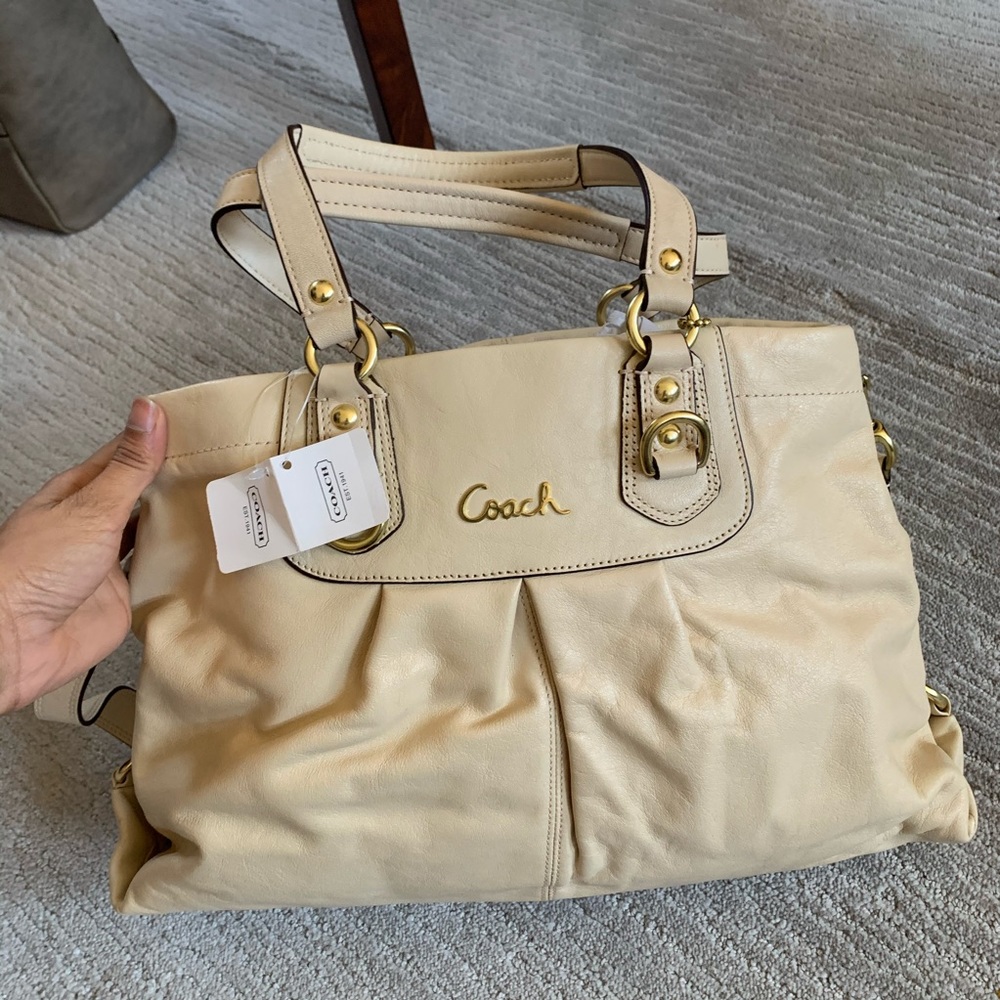 Coach Cream Leather Bag